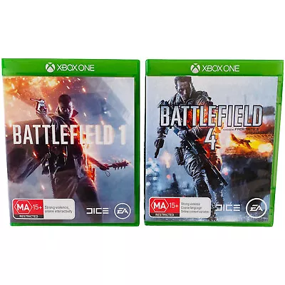 Battlefield 1 & 4 Xbox One Games Complete Land Air Sea Shooting War Action • $20.69