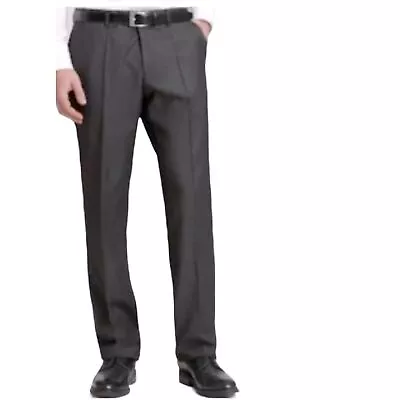 Hugo Boss James Brown Trouser Pant Mens 32r Gray 100% Virgin Wool Career • $30