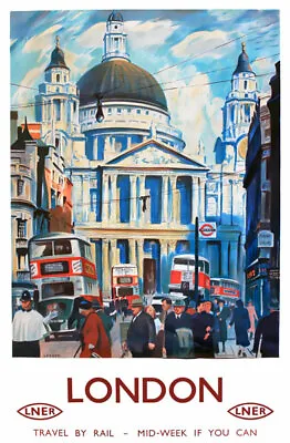 TX529 Vintage London Travel Poster LNER Railway A2/A3/A4 • £7.75