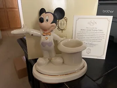 Lenox Mickey Mouse Figurine Mickey's Grand Evening Votive MINT Box Certificate • $37.50