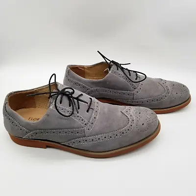Florsheim Mens No String Wing 15053 Gray Lace Up Casual Oxford Shoes Size 7 D • $16.99