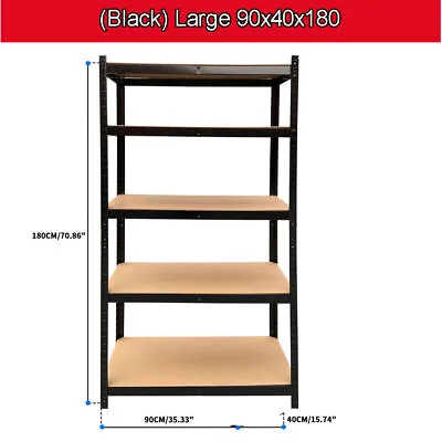 Garage 5 Tier Workshop Rack Heavy Duty Storage Racking Shelving Boltless Shelf  • £29.66