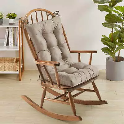 Home Indoor 2 Piece Tufted Non Slip Rocking Chair Cushion Set Polyester Durable • $30.87