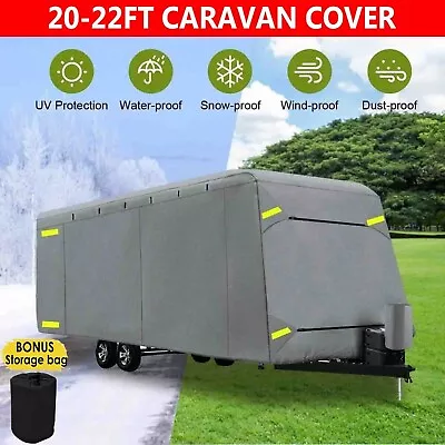 Caravan Cover 20-22ft Campervan Cover 4 Layer Heavy Duty Outdoor Waterproof • $209.99