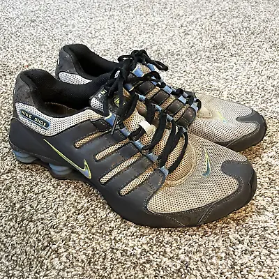 Men's Nike Shox NZ Size 11 Black Metallic Pewter Training Athletic Shoes 309720 • $42.99