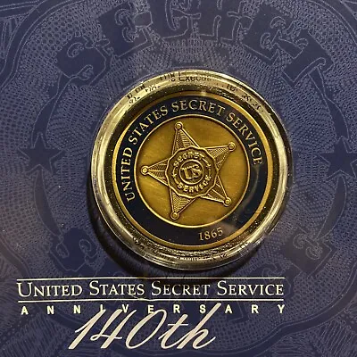 United States Secret Service 140th Anniversary Challenge Coin USSS 2005 Brass • £75