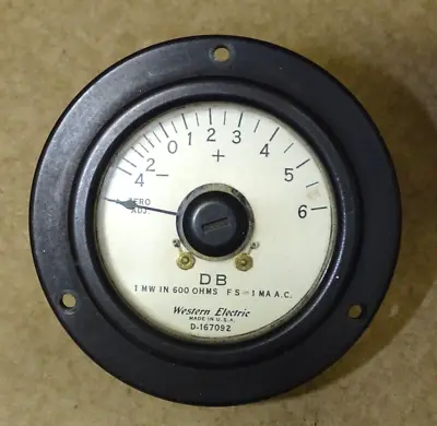 Western Electric Type D-167092 DB Meter For Tube Audio • $20