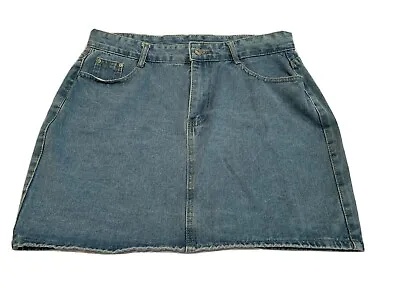 Denim Skirt Womens Size XL (Ski0037Dd) Lite Wash • $12.99