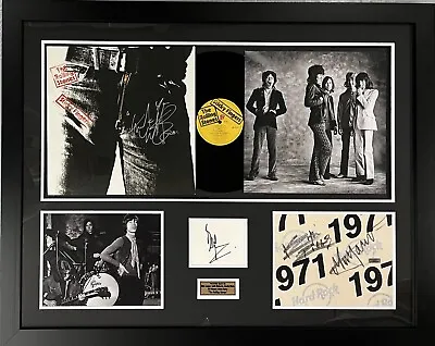 The Rolling Stones MICK JAGGER +RICHARDS +WATTS +WYMAN +TAYLOR Signed FRAMED COA • $3295