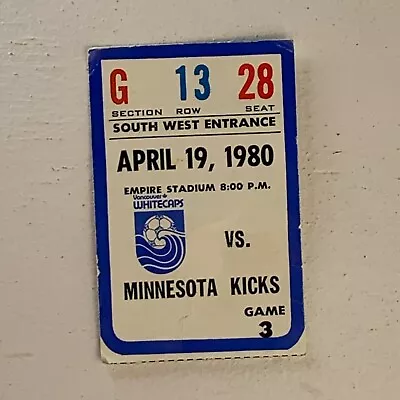 Vancouver Whitecaps 1980 Minnesota Kicks Empire Ticket Stub NASL • $10.59