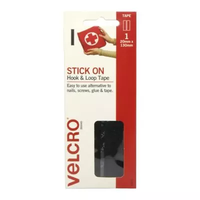 Velcro Brand Sticky Back Hook Loop Fastener Black Strip Adhesive Tape 20 X 130mm • $9