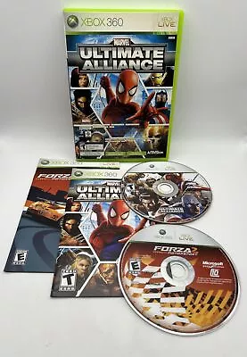 Marvel Ultimate Alliance Forza Motorsport 2 (Xbox 360) Complete W/Manual-TESTED • $14.75