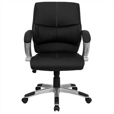Flash Furniture Mid-Back Contemporary Manager's Office Chair In Black • $280.35