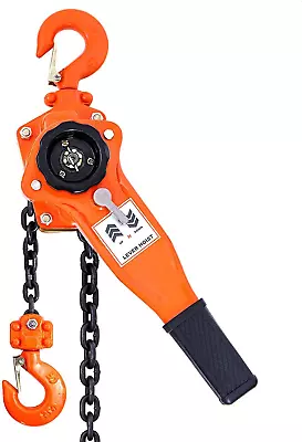 Lever Chain Hoist 3300Lbs 10Ft 1-1/2 Ton Come Along Ratchet Puller Hoists For He • $139.22