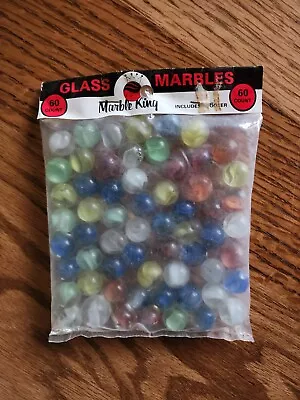 VINTAGE BAGS OF MARBLES - MARBLE KING 60 Count NOS • $5.99