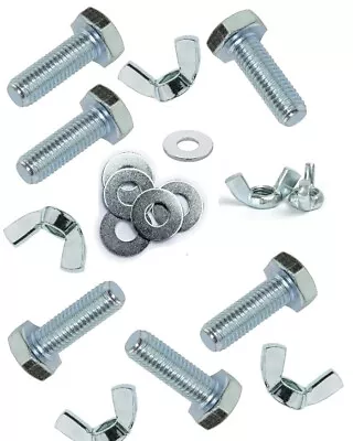 M6 High Tensile Bolts 8.8 Full Thread Screws Wing Nuts Washers Pack 612 Or 24 • £5.68