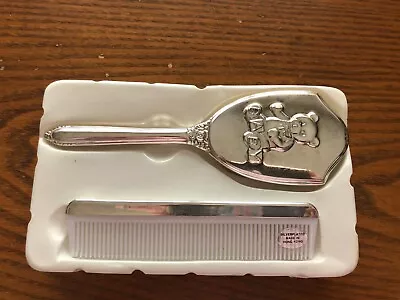 Vintage Silverplated Babies Comb & Brush Set • $20