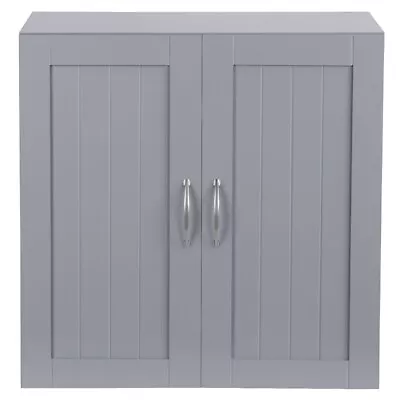 $49.99 • Buy Wall Mount Wooden Storage Cabinet W/2Doors 1Shelf For Bathroom/Kitchen, Used