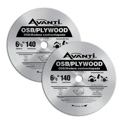 6-1/2 In. X 140-Tooth Osb/Plywood Circular Saw Blade (2-Pack) • $15.94