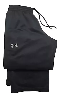 UNDER ARMOUR COLDGEAR-Black Jersey Knit Poly Mens Athletic Warm.Up Pants-(S) • $9.95