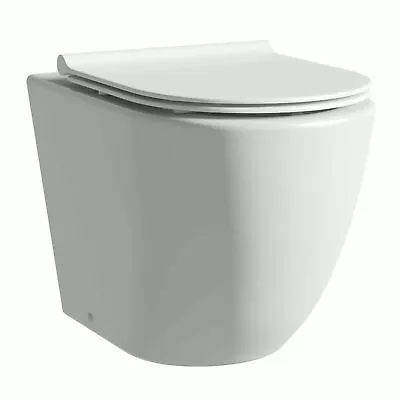 Back To Wall Rimless Comfort Height Toilet Pan With Free Soft Closing Seat   • £154.99