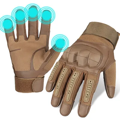 Men's Tactical Military Outdoor Gloves Touch Screen Windproof Full Finger Gloves • $17.99