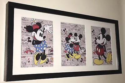 Micky And Minnie Mouse Multi  Picture Size 20.5 X 10 Inches 35mm Deep Frame • £29.99