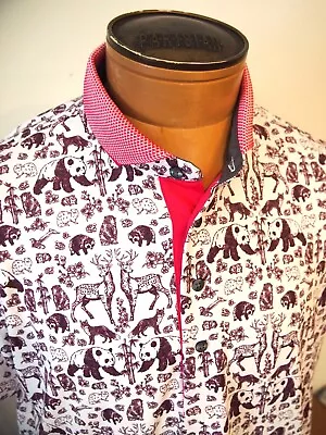 Greyson Golf Performance Fabric Creatures Pattern Polo Golf Shirt NWT L $118 • $85
