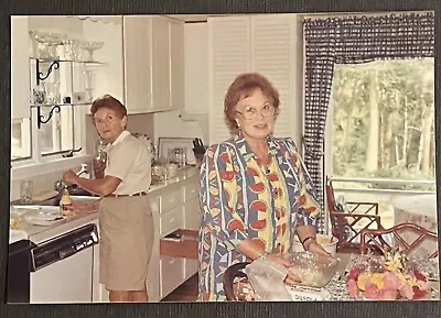 FOUND VINTAGE PHOTO PICTURE Old Women Cooking In The Kitchen￼ • $4.97