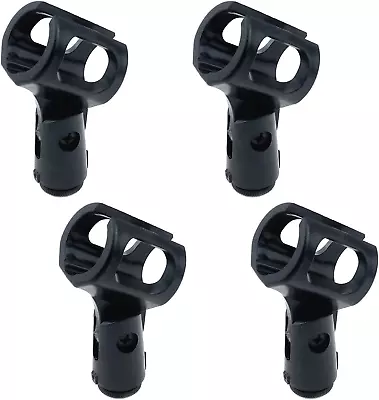 4Pcs Microphone Clip Rubber Flexible Mic Holder Handheld Wireless Mic Holder Adj • $14.90