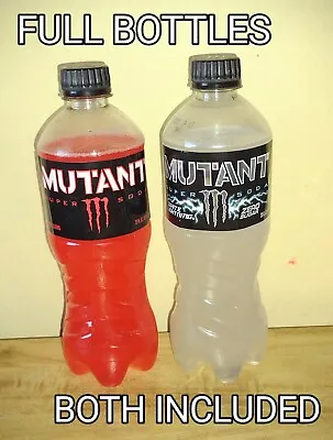 Rare! Monster Energy Drink - Mutant Super Soda Red Dawn + White Full Bottles! • $37.99