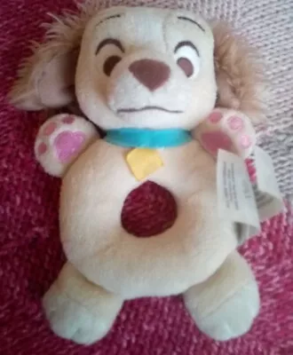 Disney Store Baby Lady And The Tramp Ring Rattle Soft Toy • £8.50