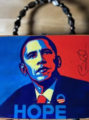 Joan Studwell Limited Edition Barack Obama Signed Handmade Purse OG 2008 • $599.99
