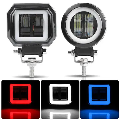 2X 3inch LED Work Light Bar Pods Halo DRL Lamp Spot Fog Driving Offroad ATV 4WD • $30.98