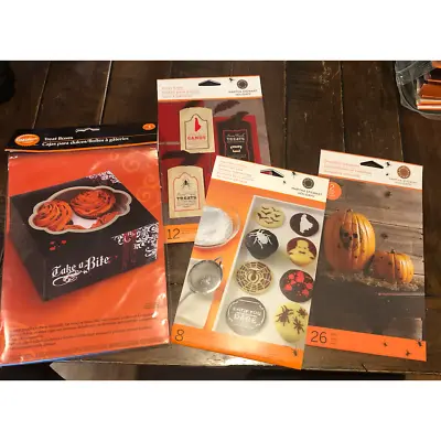 NWT MARTHA STEWART Halloween Party Treat Box Bundle Treat Bag Box Pumpkin Crafts • $23