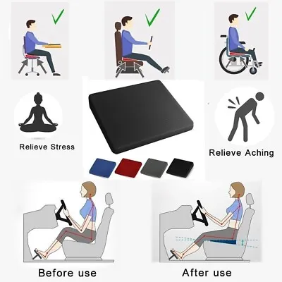 £14 • Buy 11 Degree Seat Wedge High Density Foam Cushion Car Offic Chair Back Support BLUE