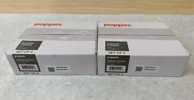 2 Sets Of 4 - Poppin Light Gray Cabinet Casters 50mm 101858 • $39.99