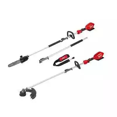 Milwaukee QUIK-LOK Pole Saw 10  + String Trimmer 18V Li-Ion Brushless Cordless • $539.54