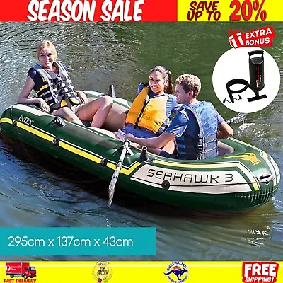 Intex Seahawk Boat Challenger Inflatable Sports 3 Person Oars + Pump River Lake • $159.99