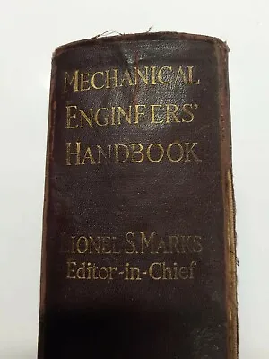 Marks' Mechanical Engineers' Handbook  1929 Second Edition Vintage • $30