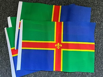 LINCOLNSHIRE Pack Of 4 Mini Flags 22cm X 15cm FLAG 9x6 Inches • £5.50