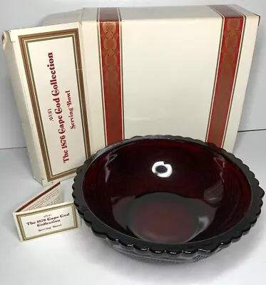 1986  1876 The Cape Cod Collection  SERVING BOWL  Roman Rosette Pattern Avon NIB • $9.85