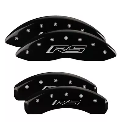 MGP Caliper Covers Set Of 4 Black Finish Silver RS (Camaro Gen 5/6) • $289