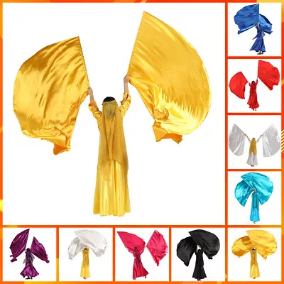 Dance Satin Semicircle Flags Worship Angel Wing Praise Flag + Scalable Rod • $13.88