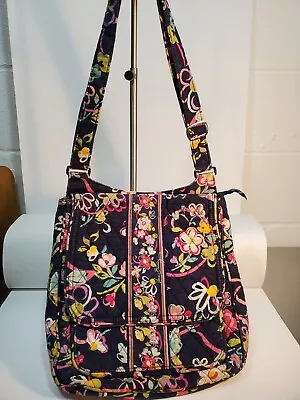 Vera Bradley Handbag Blue Floral Mailbag Crossbody Flap Messenger Adjustable • $19.99