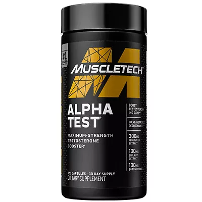 Muscletech Men's Alpha Test Testosterone Booster For Muscle Growth 120 Ct • $20.26