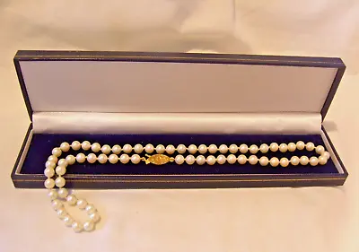 Pearl Necklace 9ct Gold Clasp 1991 Vintage 20  Length 23.8 Grams • £85