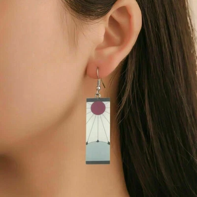 $2.03 • Buy Demon Slayer Kimetsu No Yaiba: Tanjiro Tanjirou Kamado Earrings Costume Cosplay