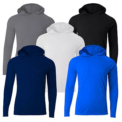 Men's Hooded Long Sleeve Loose Fit Rash Guard Surf Shirt Water Sports Swimwear • $21.95