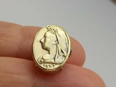 1897 Diamond Jubilee Queen Victoria Lapel Clip • £15